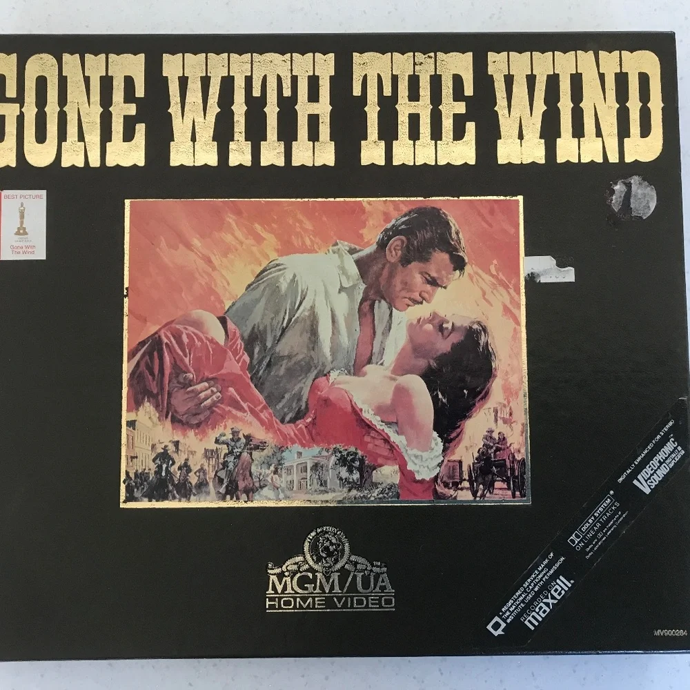 Collectible Vintage 2 tape VHS set Gone with the Wind by MGM UA, mint condition